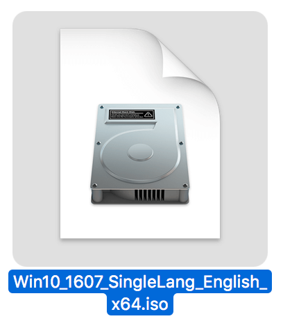 Your Windows ISO file name may differ ISO file icon