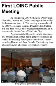 First LOINC Public Meeting