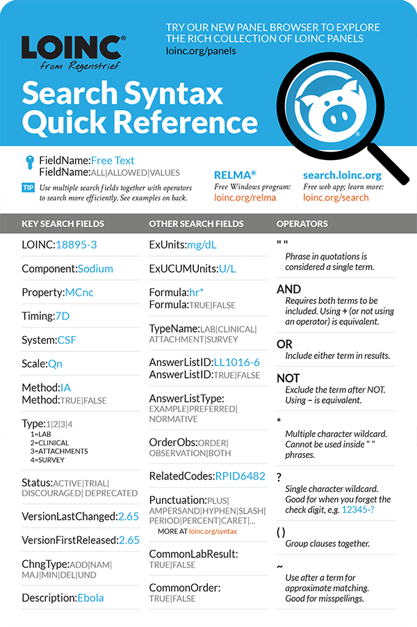 Search Syntax Reference Card 1